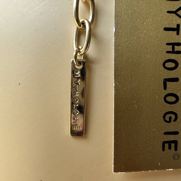 VTG Necklace 19" Mythologie Crystals Floral‎ Rhinestones Teal Green Pink NWT - Picture 7 of 10